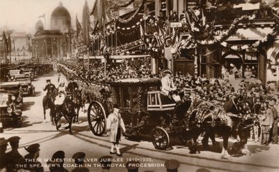Jubileo de Plata de Sus Majestades 1910-1935. El Carruaje del Orador en la Procesión Real de Unbekannt