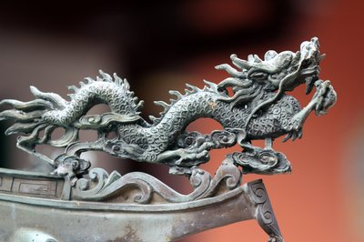 Templo Thian Hock Keng. Dragón. Singapur de Unbekannt