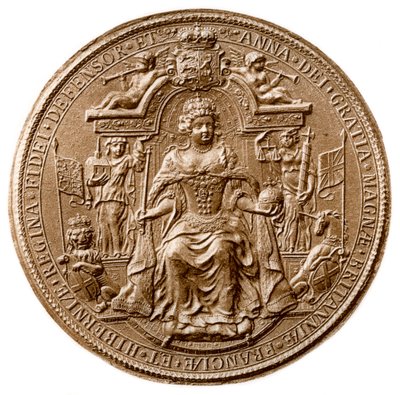Tercer gran sello de la Reina Ana, anverso, 1702-1714, 1906 de Unbekannt