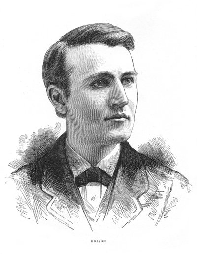 Thomas Alva Edison, inventor estadounidense, c1879 de Unbekannt