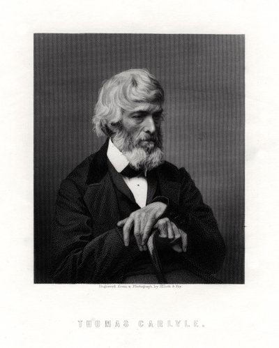 Thomas Carlyle, ensayista, satírico e historiador escocés, mediados-finales del siglo XIX de Unbekannt