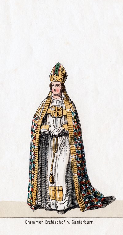 Thomas Cranmer, diseño de vestuario para la obra de Shakespeare, Enrique VIII de Unbekannt