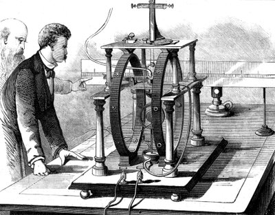 Forma mejorada del dinamómetro eléctrico de JW Trowbridge por Thomas Edison, 1879 de Unbekannt