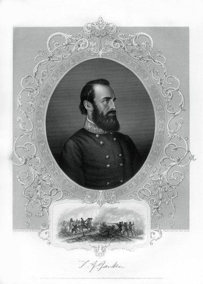Thomas Jonathan Stonewall Jackson, general confederado durante la Guerra Civil Americana de Unbekannt