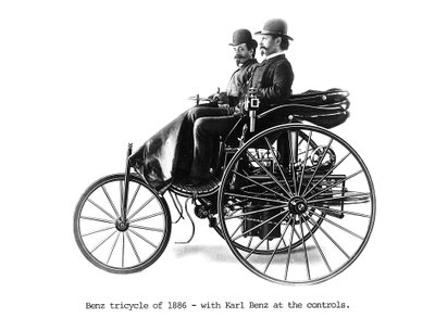 Coche de motor Benz de tres ruedas, 1886 de Unbekannt