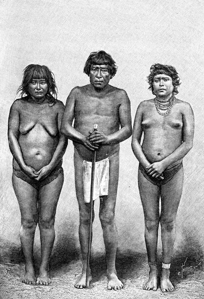 Tres indios Guarauni, Venezuela, 1895 de Unbekannt