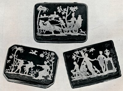 Tres cajas de rapé Pique, 1920 de Unbekannt