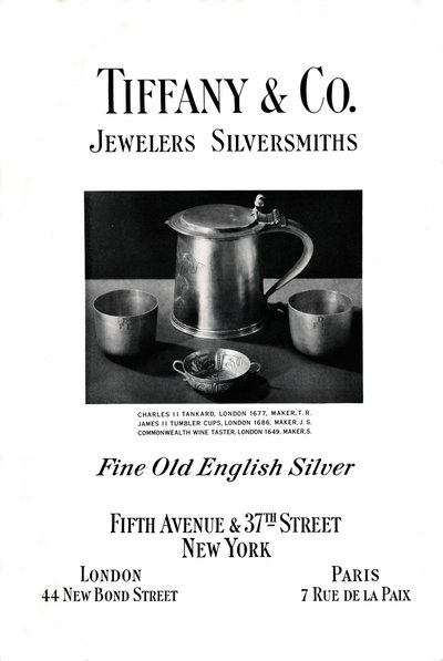 Anuncio de Tiffany & Co., 1937 de Unbekannt