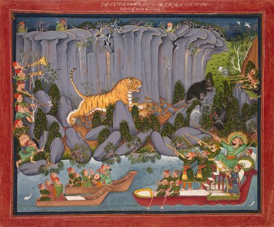 Caza del tigre de Ram Singh II, c. 1830-1840 de Unbekannt