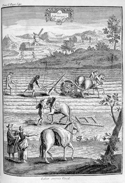 Labranza de la tierra, 1775 de Unbekannt
