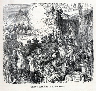 Soldados de Tilly en campamento, 1882 de Unbekannt