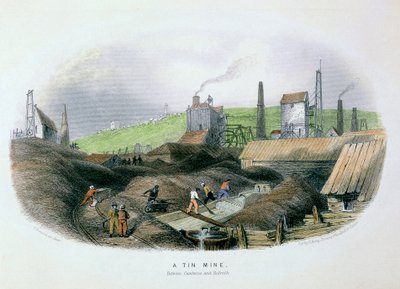 Mina de estaño entre Camborne y Redruth, Cornualles, c1860 de Unbekannt