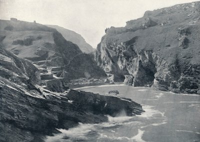Tintagel - Mostrando el castillo del Rey Arturo, 1895 de Unbekannt