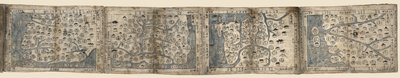 Título de la portada. Las hojas están unidas de extremo a extremo y plegadas en forma de acordeón. Pegado en pequeña etiqueta en el verso del mapa de Hamgyŏng-do: Bunkōdō Shoten. Disponible también a través del sitio web de la Biblioteca del Congreso como  de Unbekannt