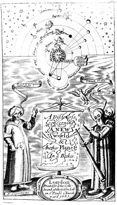 Página de título de Un discurso sobre un nuevo mundo y otro planeta por John Wilkins, 1683 de Unbekannt