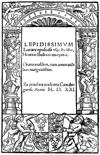 Página de título de Luciano, 1521, 1893 de Unbekannt