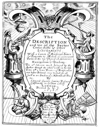 Página de título de La Descripción y Uso del Sector por Edmund Gunter, 1636 de Unbekannt