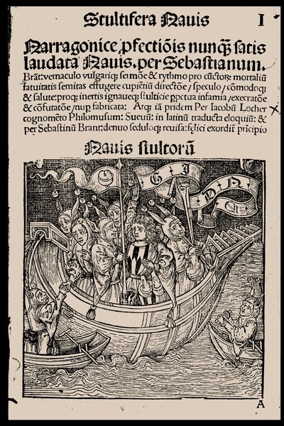 Página de título del libro Nave de los Locos de Sebastian Brant, 1497 de Unbekannt