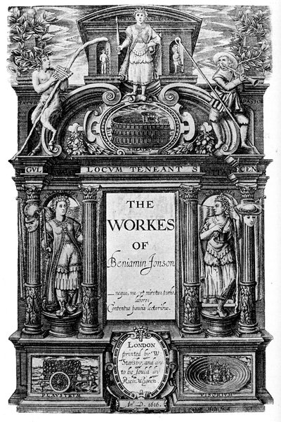 Página de título de las obras de Ben Jonson, 1616, 1893 de Unbekannt
