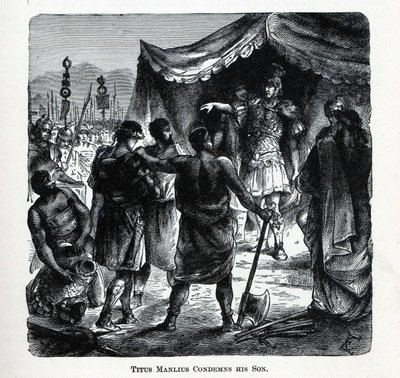 Tito Manlio condena a su hijo, 1882 de Unbekannt