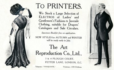 A los impresores - Anuncio de The Art Reproduction Co., Ltd, 1909 de Unbekannt
