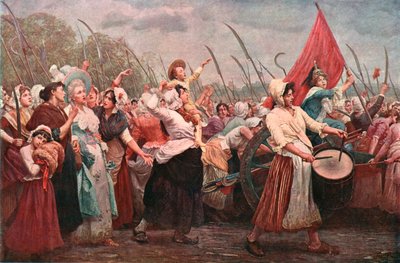 A Versalles, un incidente en la Revolución Francesa, c. 1894, c. 1902 de Unbekannt