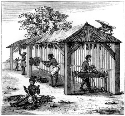 Preparación del tabaco, 1873 de Unbekannt