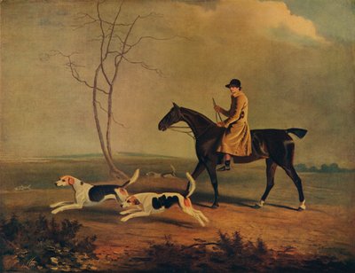 Tom Oldaker, cazador de los sabuesos de Berkley, en Pickle, con los sabuesos, 1800, 1929 de Unbekannt