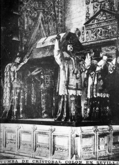 Tumba de Cristóbal Colón, siglo XIX de Unbekannt