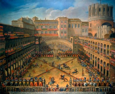 Torneo en un Patio del Vaticano, Roma, 1565 de Unbekannt