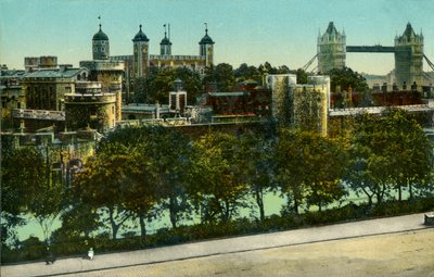 Puente de la Torre y la Torre de Londres, c1910 de Unbekannt
