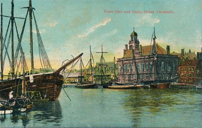 Ayuntamiento y muelle, Great Yarmouth, Norfolk, c1905 de Unbekannt
