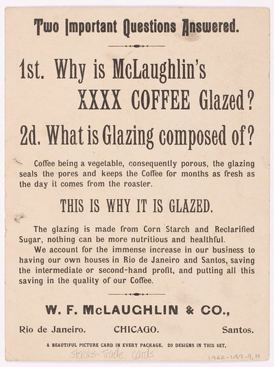 Tarjeta comercial, Anuncio de McLaughlin