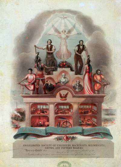 Pergamino del sindicato, 1851 de Unbekannt