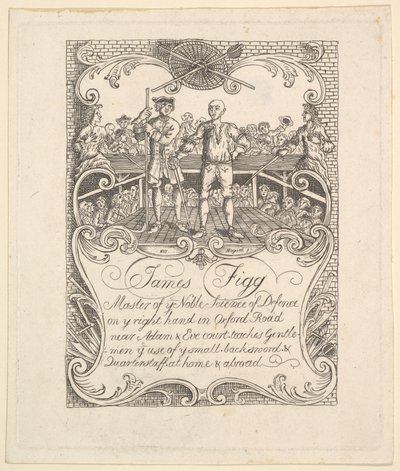 Tarjeta Comercial para James Figg, 1790s de Unbekannt