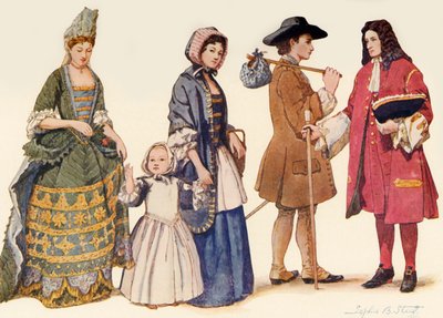 Ropa tradicional en los reinados de Jacobo II - Guillermo y María 1685-1700, 1903, 1937 de Unbekannt