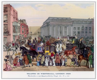 Tráfico en Whitehall, Londres, 1829 de Unbekannt