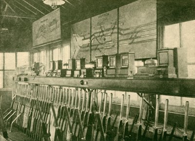 Diagrama de Movimiento de Trenes en la Caja de Señales, Ferrocarril Metropolitano, 1930 de Unbekannt