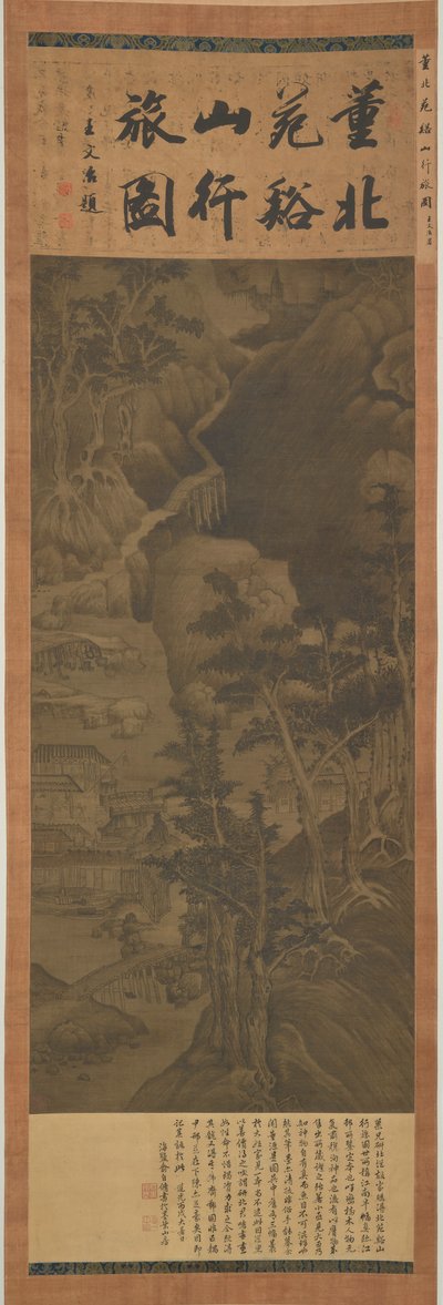 Viajeros entre montañas y ríos, dinastía Ming, 1368-1644 de Unbekannt