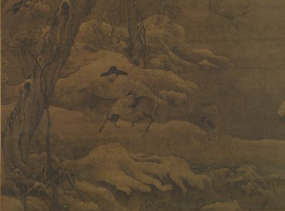 Viajeros en un bosque invernal, principios del siglo XII de Unbekannt