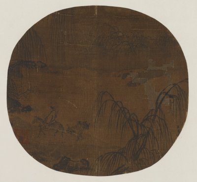 Viajeros bajo los sauces, dinastía Yuan o Ming, 1279-1644 de Unbekannt