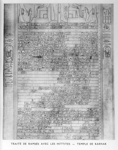 Tratado de Ramsés y el pueblo hitita, Templo de Karnak de Unbekannt