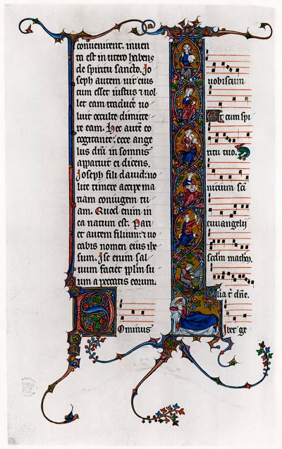 Árbol de Jesé en la letra inicial I, finales del siglo XIII de Unbekannt