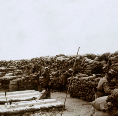 Trincheras en Mamelon Vert, Nieuwpoort, Flandes, Bélgica, c1914-c1918 de Unbekannt