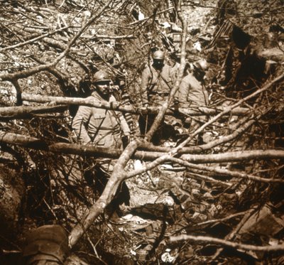 Trincheras frente al Fuerte Souville, norte de Francia, c1914-c1918 de Unbekannt