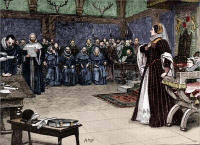 Juicio de María Reina de Escocia en el castillo de Fotheringhay, 1586 1905 de Unbekannt