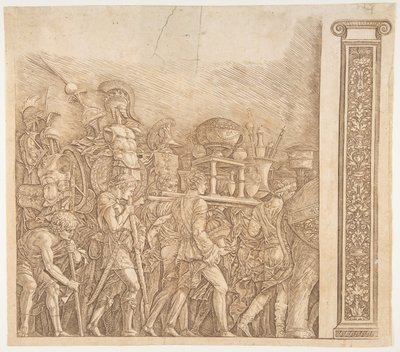 El Triunfo de César: Los portadores de coraza, ca. 1490 de Unbekannt