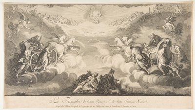 Triunfo de San Ignacio y San Francisco Javier, siglo XVII de Unbekannt