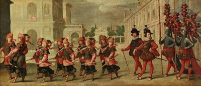 Desfile triunfal con caballeros de la Orden de Malta y de la Orden de Santiago de Compostela de Unbekannt