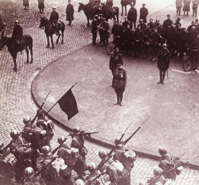 Tropas marchando, Aquisgrán, Alemania, c. 1914-c. 1918 de Unbekannt